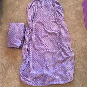 Custom Lavender Minky Dot Crib Sheet
